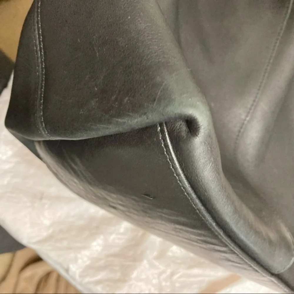 Coach vintage black leather drawstring bucket bag 9166 RARE
